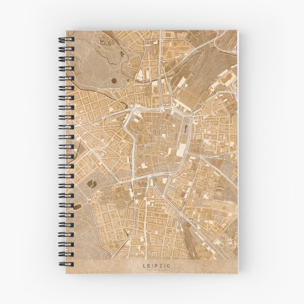 Item preview, Map of Leipzig (Germany) in sepia vintage style designed and sold by blursbyai.