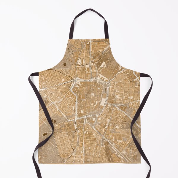 Item preview, Map of Leipzig (Germany) in sepia vintage style designed and sold by blursbyai.