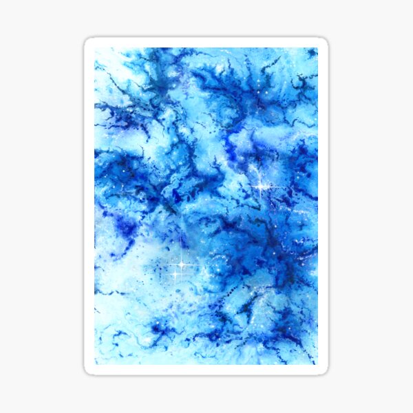 Cosmic artwork - 'Ice' - Acrylic on paper Sticker