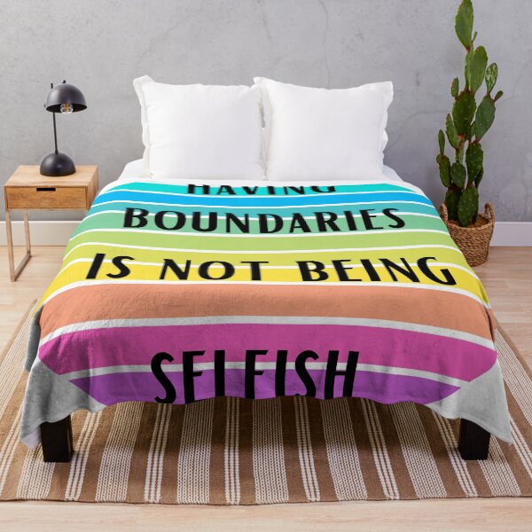 Artikelvorschau, Having boundaries is not being selfish - colorful background entworfen und verkauft von jechaiyells.