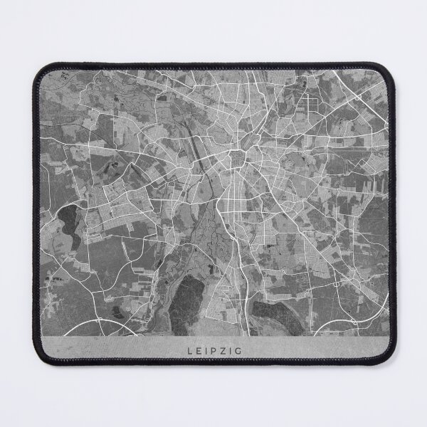 Item preview, Map of Leipzig (Germany) in gray vintage style designed and sold by blursbyai.