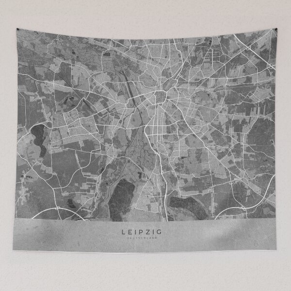 Item preview, Map of Leipzig (Germany) in gray vintage style designed and sold by blursbyai.