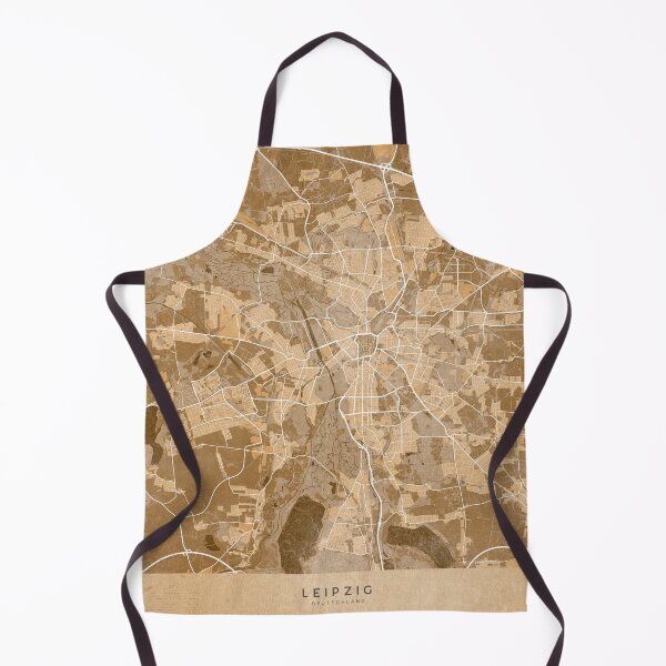 Item preview, Map of Leipzig (Germany) in sepia vintage style designed and sold by blursbyai.