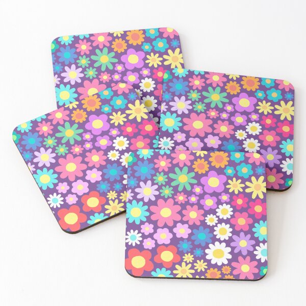 Item preview, Cute Hand Drawn Multicolored Flower Pattern designed and sold by AlwaysBeColoring.