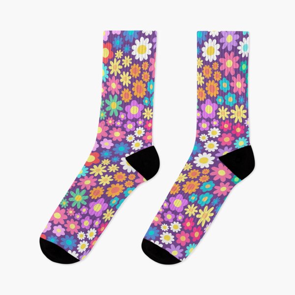 Item preview, Cute Hand Drawn Multicolored Flower Pattern designed and sold by AlwaysBeColoring.