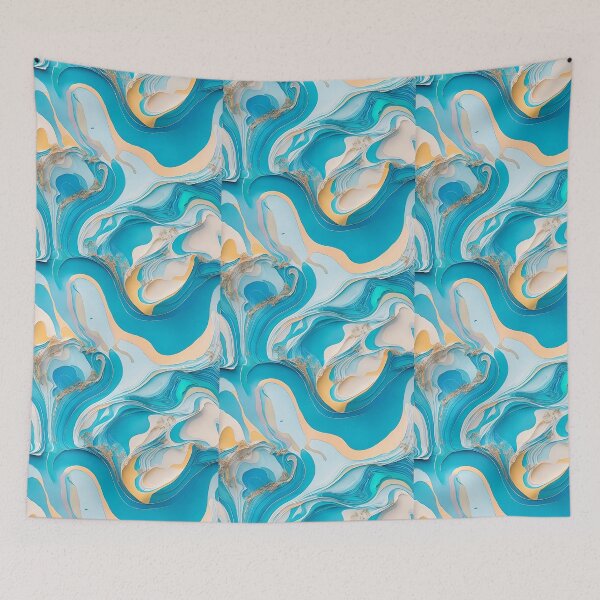 Item preview, Blue marbling designed and sold by puravidavisions.
