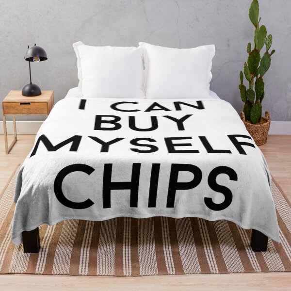 Item preview, i can buy myself chips test graphic v1 white background designed and sold by fishpressink.