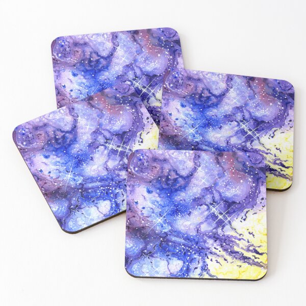 Item preview, Cosmic artwork - 'Viola II' - Acrylic on paper designed and sold by Handmaiduns.