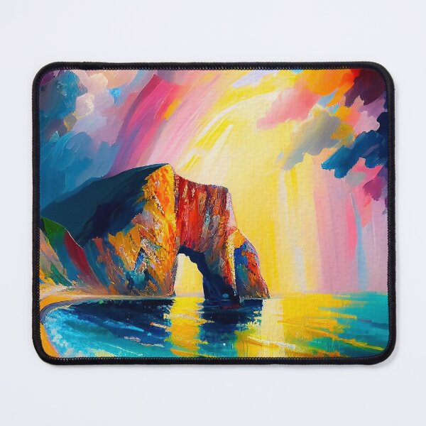 Artikelvorschau, Durdle Door Landscape | Palette Knife Oil Digital Painting entworfen und verkauft von VividViews.