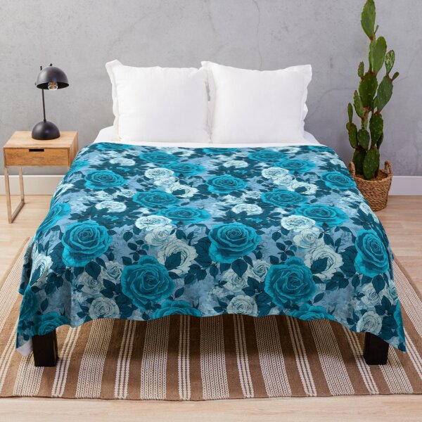 Item preview, Blue and White Roses Pattern designed and sold by CinEmmaDesign.