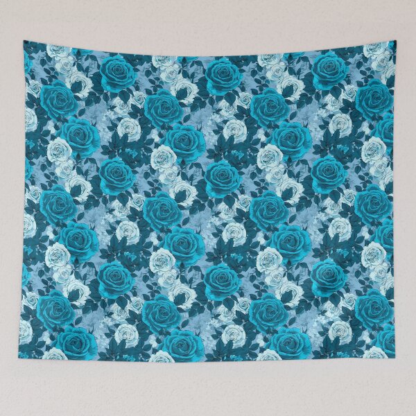 Item preview, Blue and White Roses Pattern designed and sold by CinEmmaDesign.