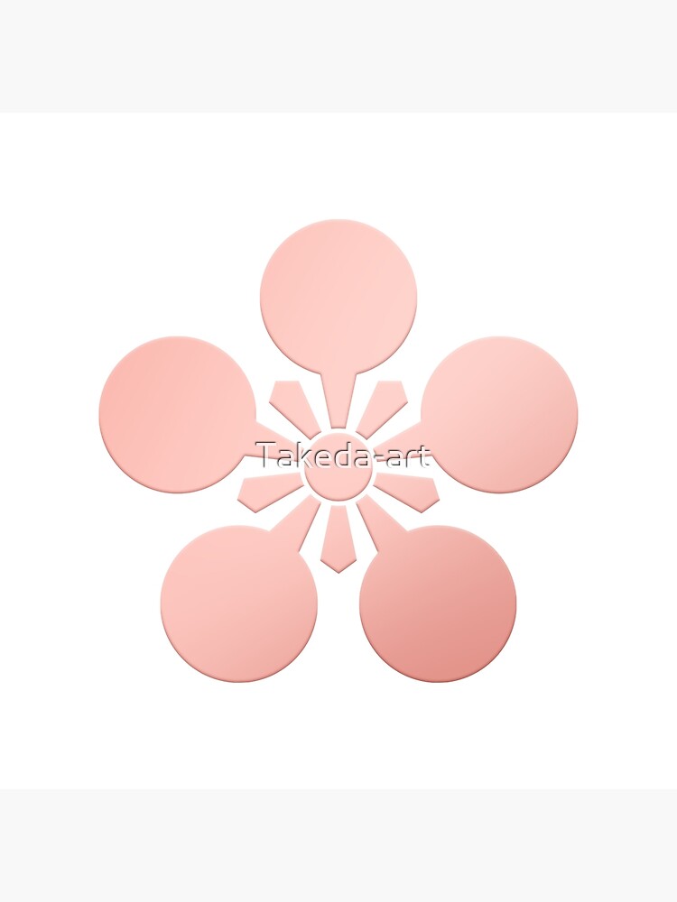 Rose Gold Daki Myoga Kamon Sticker for Sale by Takeda-art