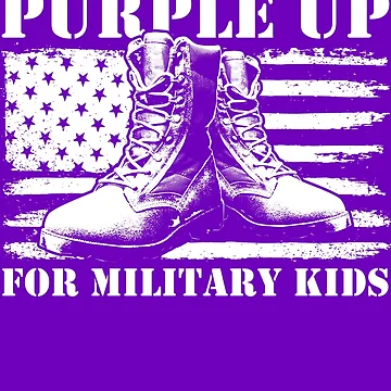 Imagen de la obra Purple Up For Military Kids USA Flag Military Purple Up Gear de DynamicDesign