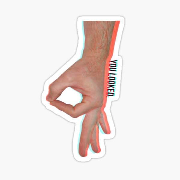 OK Sign Decal | Made you look hand meme game Sticker Below the waist