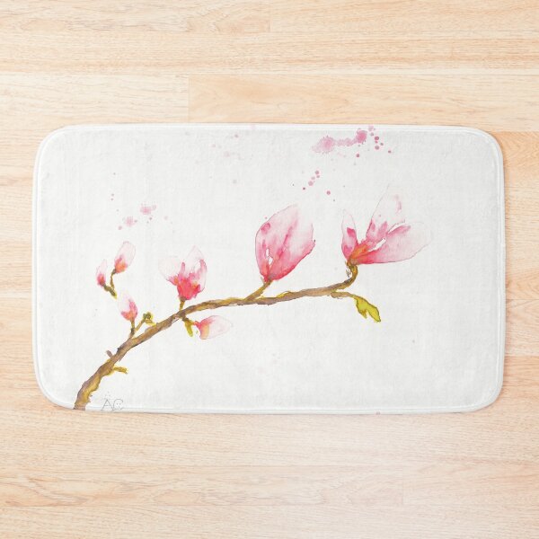 Item preview, Magnolia branch with flowers, watercolor illustration designed and sold by Cacatuart.