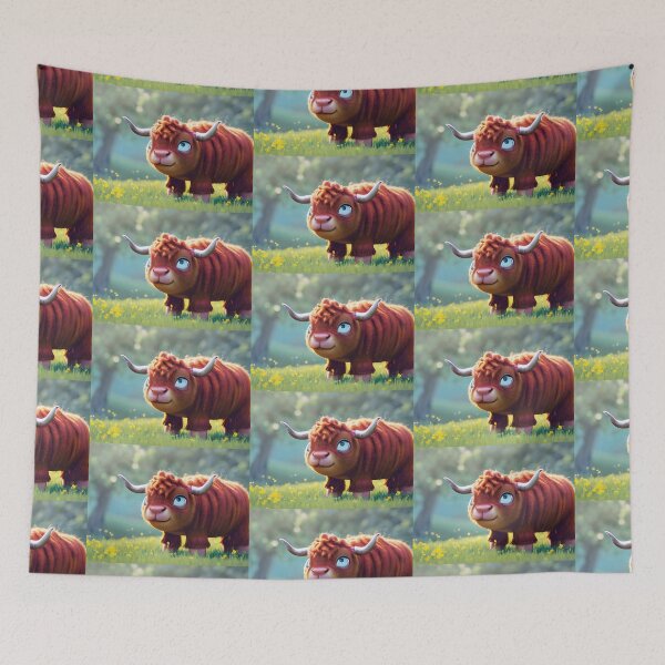 Item preview, Jock the Highland Cow designed and sold by Rotten-Prints.
