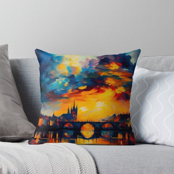 Artikelvorschau, Prague Landscape | Palette Knife Oil Digital Painting entworfen und verkauft von VividViews.
