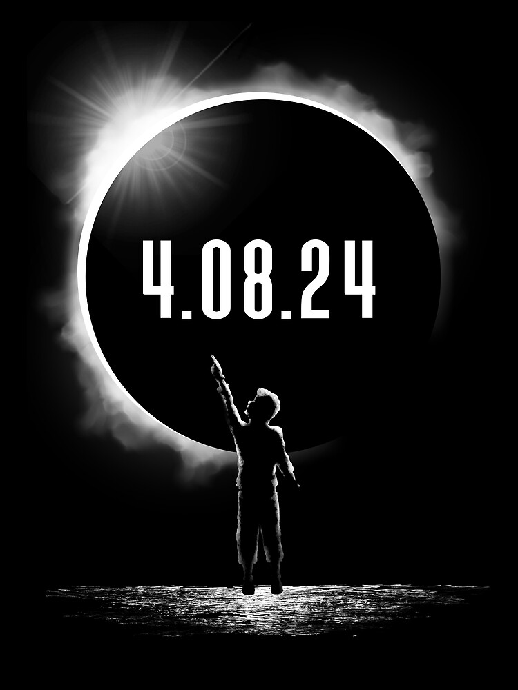 Thumbnail 3 von 3, Tuch, Total Solar Eclipse Boy Silhouette 4.08.24 Kids Boys Eclipse Gear designt und verkauft von DynamicDesign.