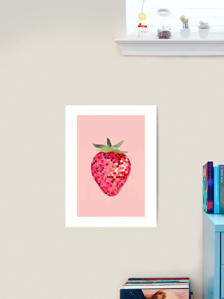 Disco Ball Strawberry Sticker for Sale by papierquarell