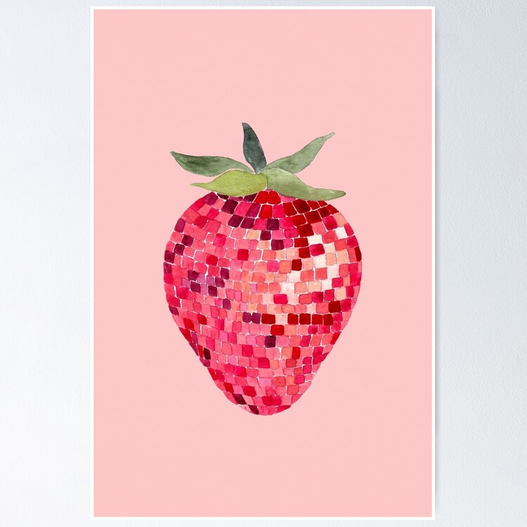 Disco Ball Strawberry | Sticker