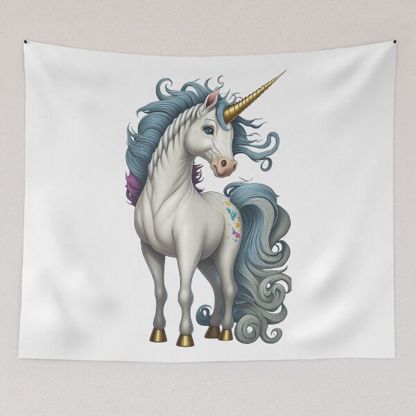 Item preview, Blue, purple and white unicorn designed and sold by TylerBurst.