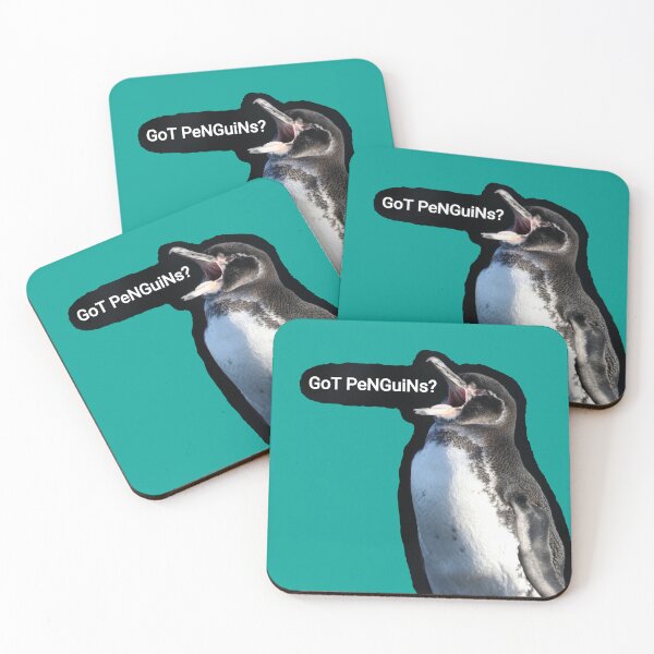 Artikelvorschau, Galapagos Penguin wonders if you got Penguins (Teal #03A096 background)  entworfen und verkauft von SBPenguins.