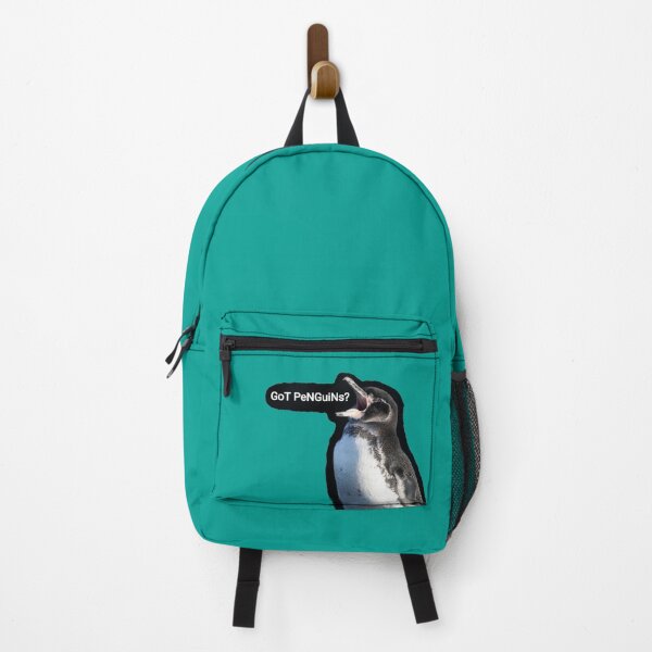 Item preview, Galapagos Penguin wonders if you got Penguins (Teal #03A096 background)  designed and sold by SBPenguins.