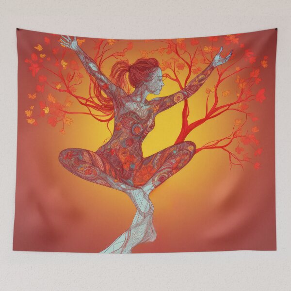 Item preview, Practicing yoga and Meditation for Relaxation - Girl doing Yoga Pose designed and sold by Vlad-Nik001.