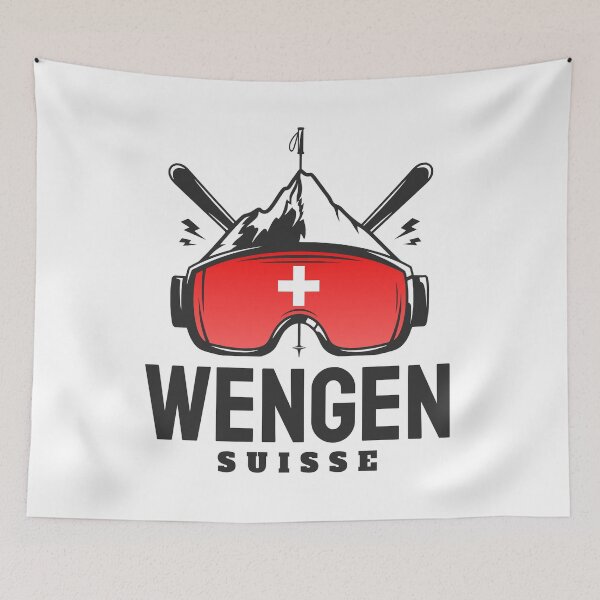 Item preview, Wengen Switzerland Ski Resort Skiing Souvenir designed and sold by JackCurtis1991.