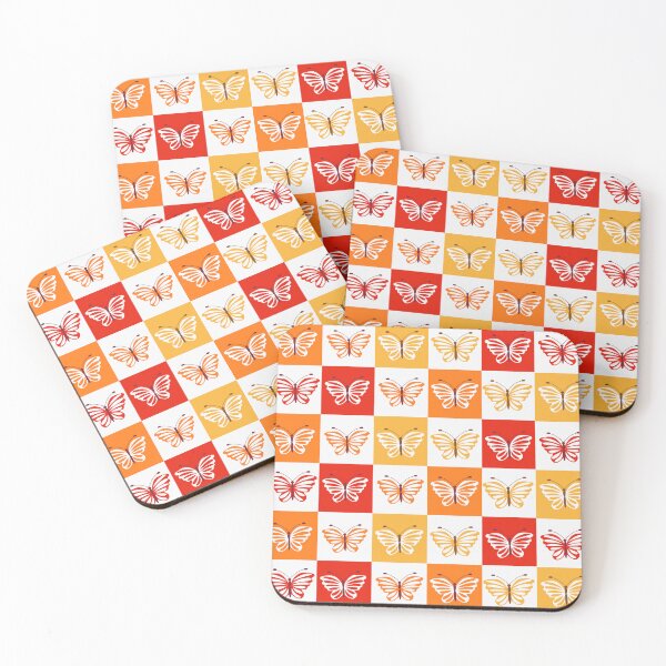 Item preview, Colorful Checkered Butterflies Pattern  designed and sold by Yasminepatterns .