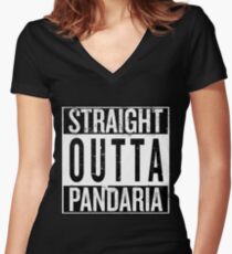 Straight outta Pandaria Women's Fitted V-Neck T-Shirt