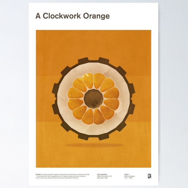 Item preview, Anthony Burgess's A Clockwork Orange - Sci FI Literary Art for Book Lovers designed and sold by RedHillPrints.