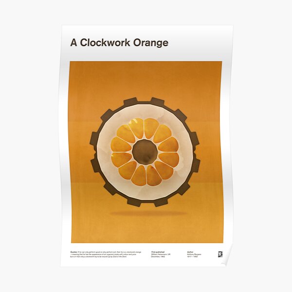 Anthony Burgess's A Clockwork Orange - Sci FI Literary Art for Book Lovers Poster