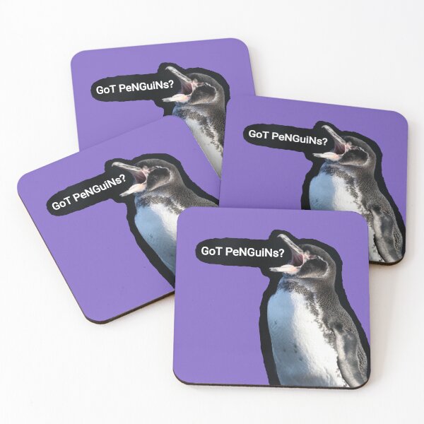 Artikelvorschau, Galapagos Penguin wonders if you got Penguins (Light Purple #795FC1 background)  entworfen und verkauft von SBPenguins.