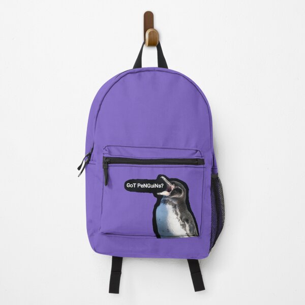 Item preview, Galapagos Penguin wonders if you got Penguins (Light Purple #795FC1 background)  designed and sold by SBPenguins.