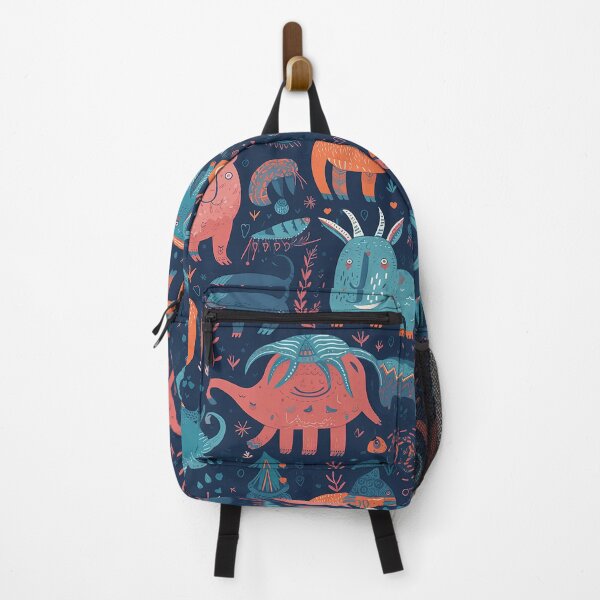 Item preview, Strange magical creatures in blue orange and pinkish tones designed and sold by HandEmporium.
