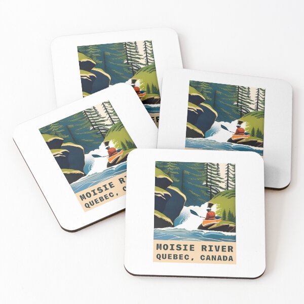 Item preview, Moisie River, Quebec Vintage Travel Poster designed and sold by kbracey-meraki.