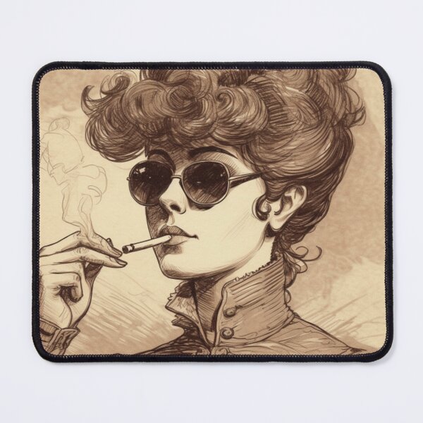 Item preview, Rebellious Gibson Girl - 19th Century Hand Drawn Design with Attitude designed and sold by EndlessTextures.