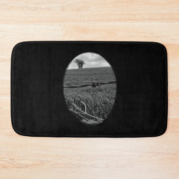 Item preview, Barbed Wire Fence - Black and white photograph in oval design. designed and sold by Mitch616Art.