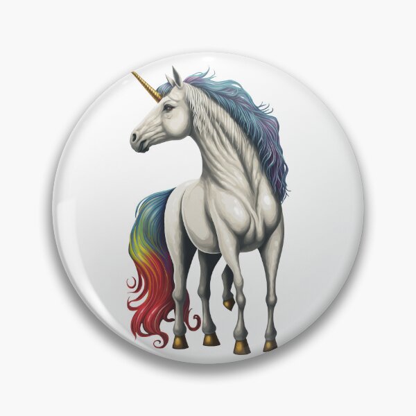 Item preview, White, blue, purple, yellow and red unicorn designed and sold by TylerBurst.