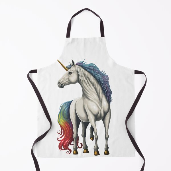 Item preview, White, blue, purple, yellow and red unicorn designed and sold by TylerBurst.