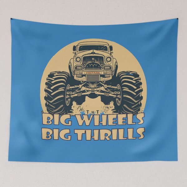 Item preview, Vintage Monster Truck, Big Wheels Big Thrills designed and sold by DigitalArt BoutiqueRS.