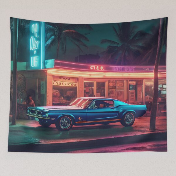 Item preview, Retro Miami Diner - 80s vintage designed Miami diner - Miami Vice inspired design designed and sold by SanchezMiami.