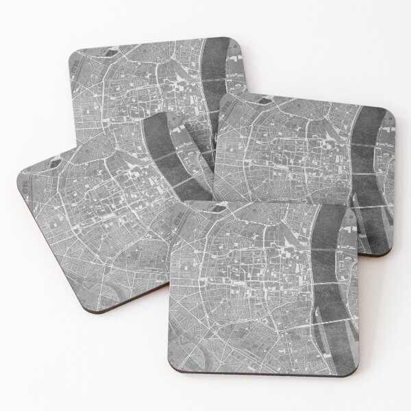 Item preview, Map of Köln downtown (Germany) in gray vintage style designed and sold by blursbyai.