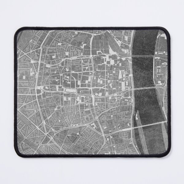 Item preview, Map of Köln downtown (Germany) in gray vintage style designed and sold by blursbyai.