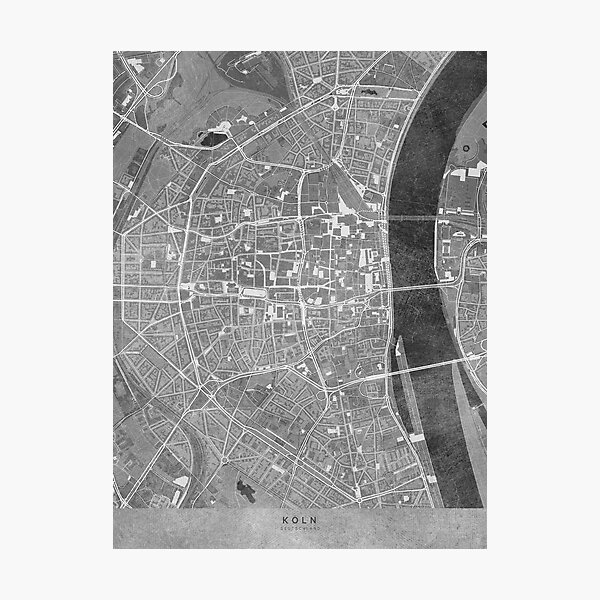 Map Map of St. Louis (MO, USA) in grey vintage style