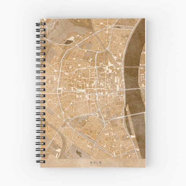 Item preview, Map of Köln downtown (Germany) in sepia vintage style designed and sold by blursbyai.