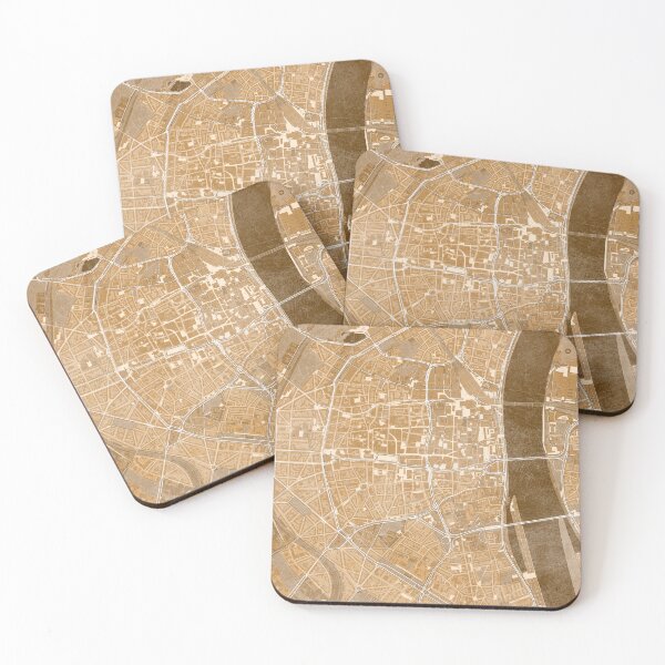 Item preview, Map of Köln downtown (Germany) in sepia vintage style designed and sold by blursbyai.