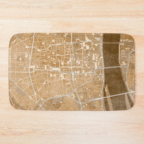 Item preview, Map of Köln downtown (Germany) in sepia vintage style designed and sold by blursbyai.