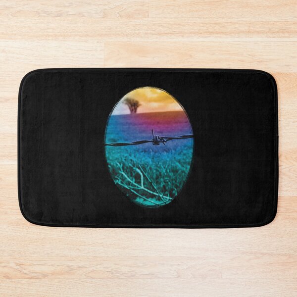 Item preview, Barbed Wire Fence - Coloured overlay photograph in oval design. designed and sold by Mitch616Art.